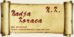 Nadja Koraca vizit kartica